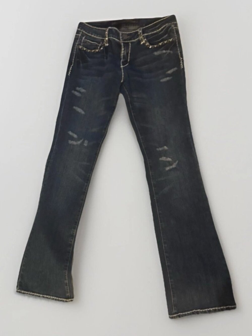 Ed Hardy Bootcut Jeans Women’s Size 28 Dark Wash Studded Distressed 2000